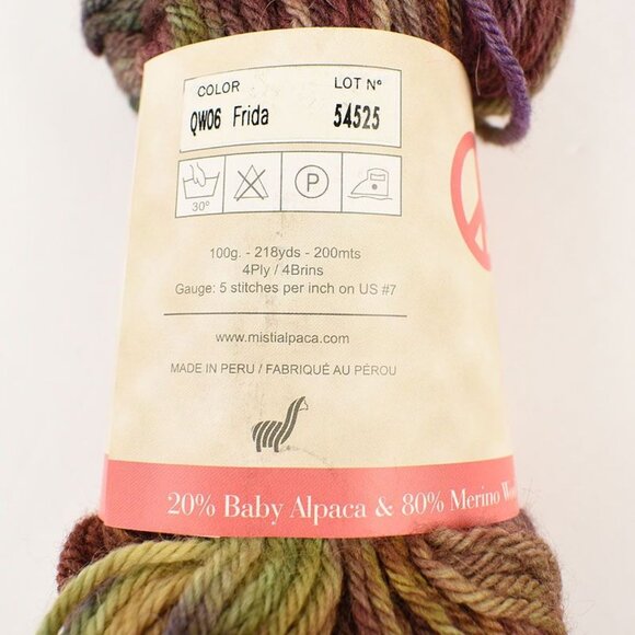 Misti Alpaca Qolla Worsted Yarn Merino Wool Baby Alpaca Frida Colorway - Picture 3 of 3